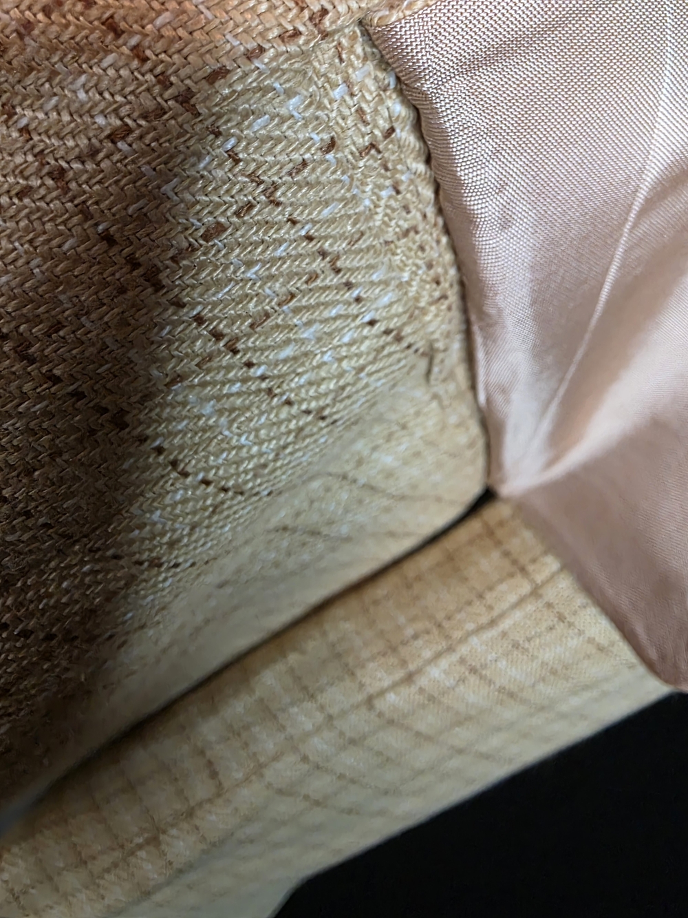 Vintage 1990s Jones New York Sz 4 Women's Beige Plaid Tailored Jacket - Picture 4 of 9
